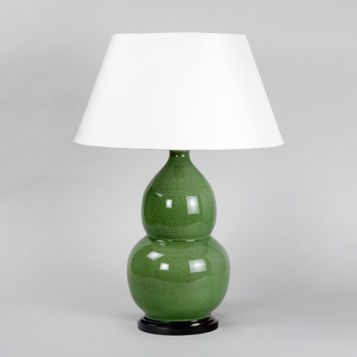 Фото №1 - Table lamp in the shape of a pumpkin Crackled Green(2S117836)