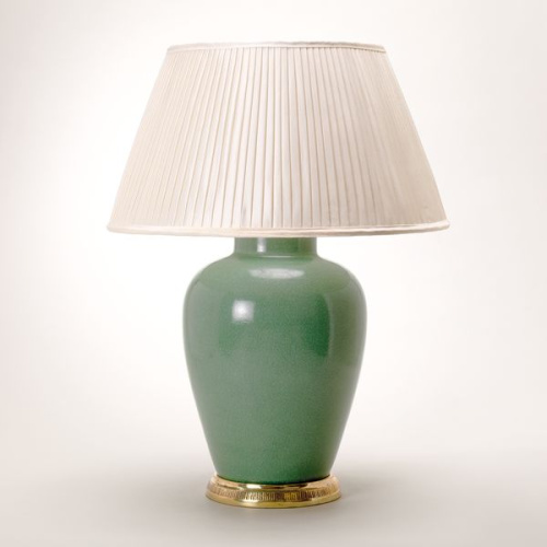Фото №1 - Table lamp in the shape of a melon Crackled Celadon(2S117834)