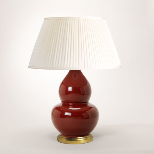 Фото №1 - Table lamp in the shape of a pumpkin Sang de Boeuf(2S117839)