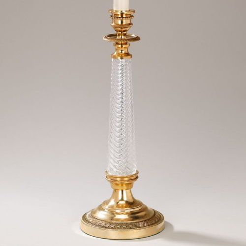 Фото №3 - Table lamp candle holder made of twisted glass(2S117902)