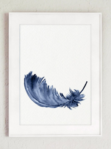 Фото №2 - A couple of paintings "Blue Feathers"(CART_010)