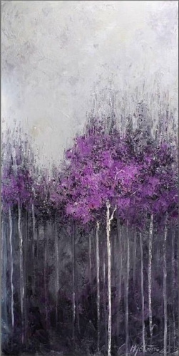 Фото №1 - Abstract painting "Purple Forest"(CART_019)