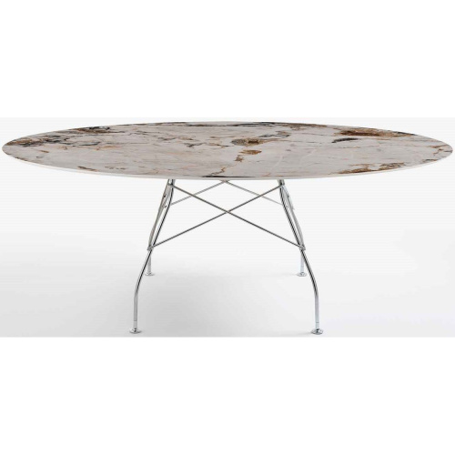 Фото №1 - Glossy Marble Dining Table(2S121415)