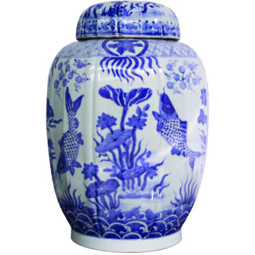 Фото №1 - Vase with lid(BLU.002/M)