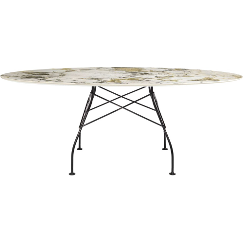 Фото №1 - Glossy Marble Dining Table(2S121401)