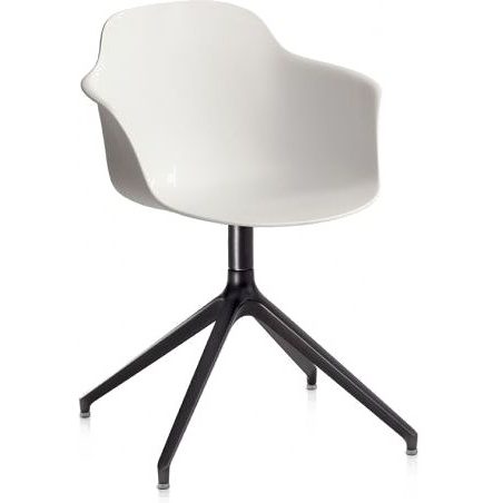 Mood chair with armrests on an aluminum base