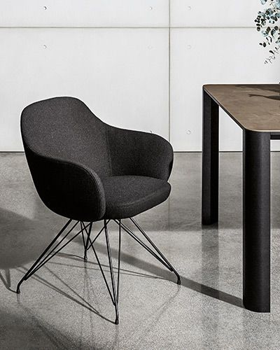 Фото №5 - Cadira chair with armrests on an openwork base(CADIRAWIRE)