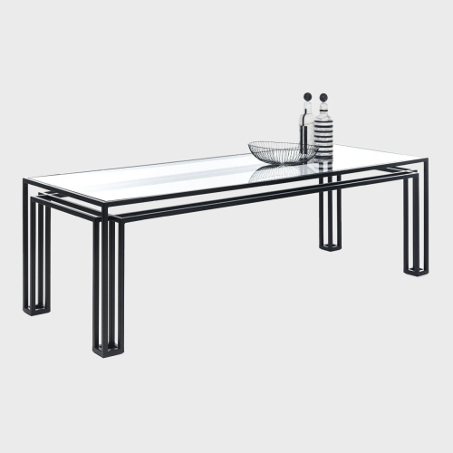 Фото №1 - Glass table with metal legs Hotline(HOTLINE)