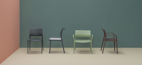 Фото №1 - Set of 4 plastic chairs with Ara armrests(ARAARMCAIR315)