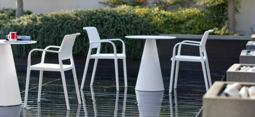 Фото №6 - Set of 4 plastic chairs with Ara armrests(ARAARMCAIR315)