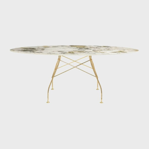 Фото №1 - Glossy Marble Dining Table(2S121419)