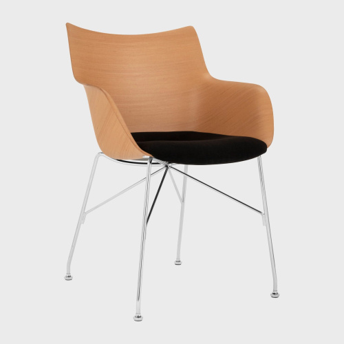 Фото №2 - Chair with armrests and upholstered seat Q/Wood(2S140702)