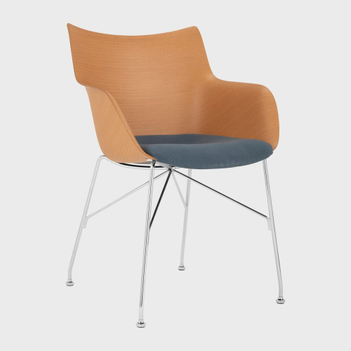 Фото №2 - Chair with armrests and upholstered seat Q/Wood(2S140703)