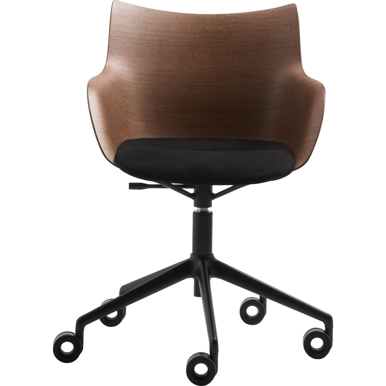Work chair with upholstered seat Q/Wood